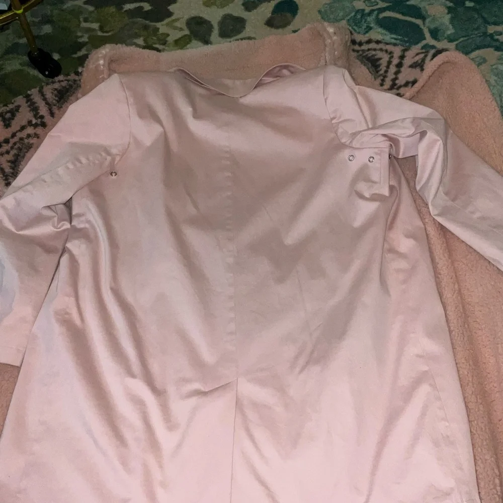 Blush Pink Cotton Blazer Jacket Runway Color Large Button - Picture 8 of 9
